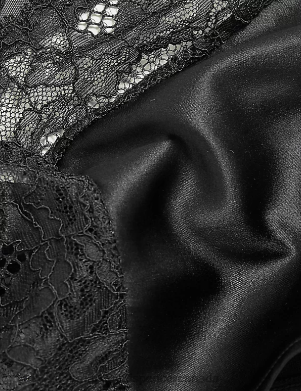 Marks and Spencer sale - Unisex Black Clothing Marks & Spencer Silk & Lace High Leg Knickers 20VTD4062