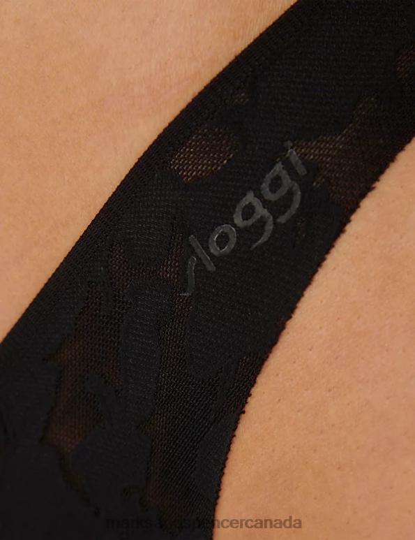 Marks and Spencer near me - Unisex Black Clothing Marks & Spencer Zero Feel Mesh & Lace Brazilian Knickers 20VTD4403