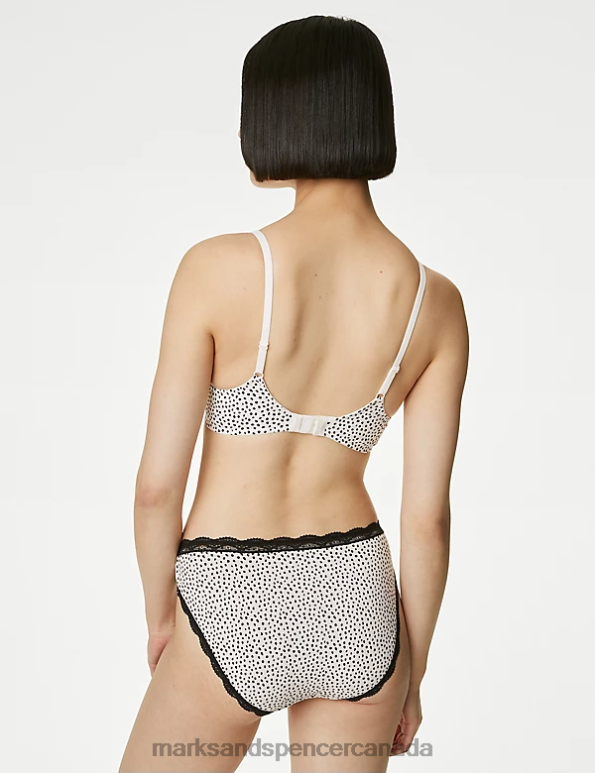 Unisex Black Mix Clothing Marks & Spencer 3pk Cotton Rich High Leg Knickers 20VTD4243 - Marks and Spencer Canada locations