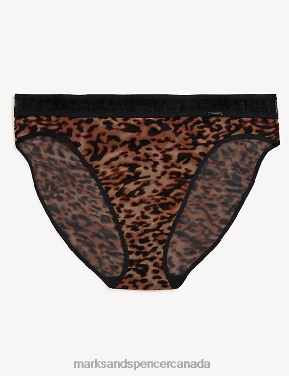 Unisex Cinnamon Blush Clothing Marks & Spencer Tivoli High Leg Knickers 20VTD3950 - Marks and Spencer outlet