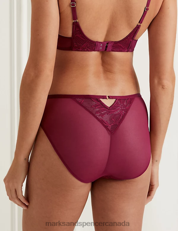 Unisex Claret Clothing Marks & Spencer Lexington High Waisted High Leg Knickers 20VTD3810 - Marks and Spencer online