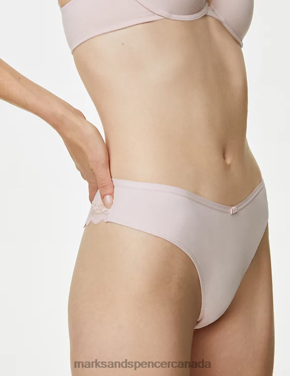 Unisex Light Pink Mix Clothing Marks & Spencer 4pk Cotton Rich Miami Brazilian Knickers 20VTD3935 - Marks and Spencer online