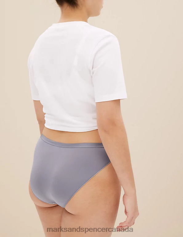 Unisex Mid Grey Clothing Marks & Spencer 3pk Wildblooms High Leg Knickers 20VTD4018 - Marks and Spencer online