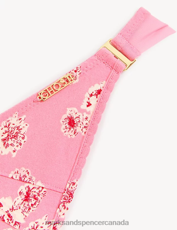 Unisex Pink Mix Clothing Marks & Spencer Floral Print Miami Brazilian Knickers 20VTD4098 - Marks and Spencer outlet