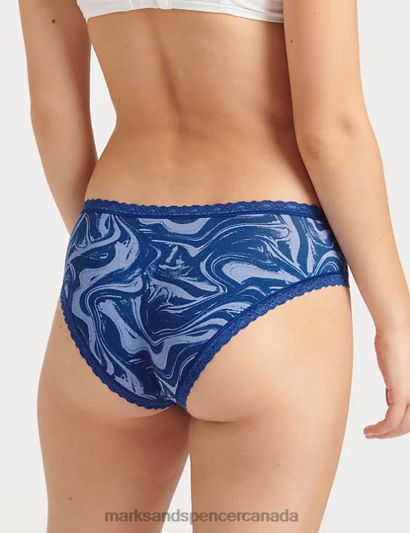 Marks and Spencer near me - Unisex Purple Mix Clothing Marks & Spencer 3pk 24/7 Weekend Low Rise Knickers 20VTD4662