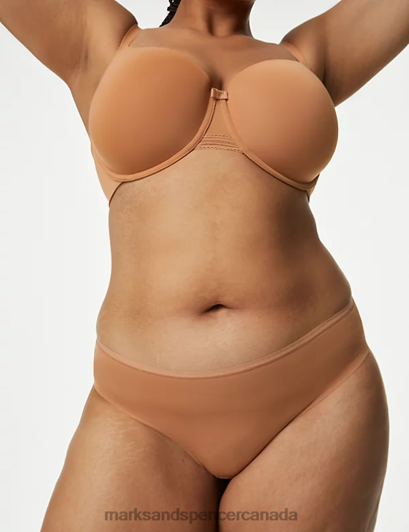 Marks and Spencer Canada - Unisex Rich Amber Clothing Marks & Spencer 3pk No VPL Flexifit Brazilian Knickers 20VTD3951