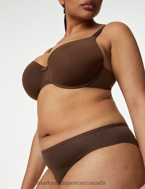 Marks and Spencer near me - Unisex Rich Quartz Clothing Marks & Spencer 3pk No VPL Flexifit Brazilian Knickers 20VTD3952