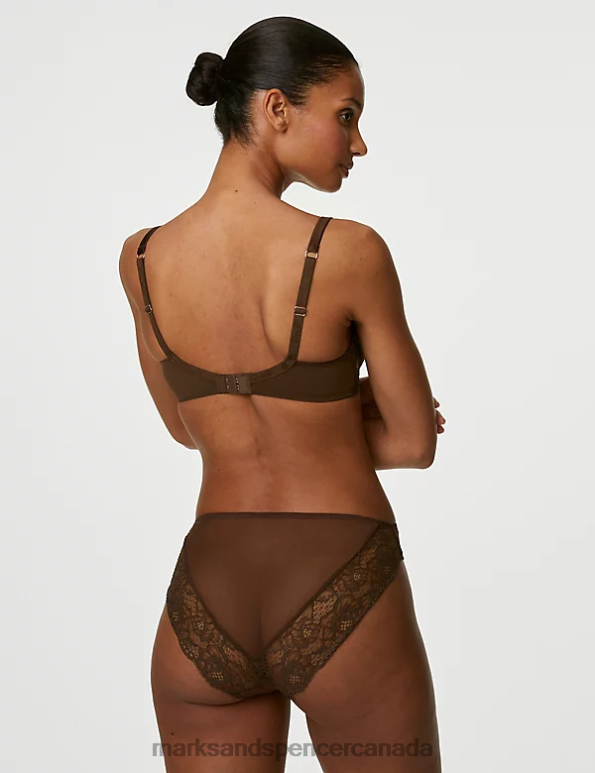 Marks and Spencer Canada - Unisex Rich Quartz Clothing Marks & Spencer Silk & Lace High Leg Knickers 20VTD4480