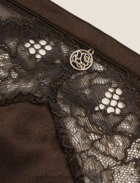 Marks and Spencer Canada - Unisex Rich Quartz Clothing Marks & Spencer Silk & Lace High Leg Knickers 20VTD4480