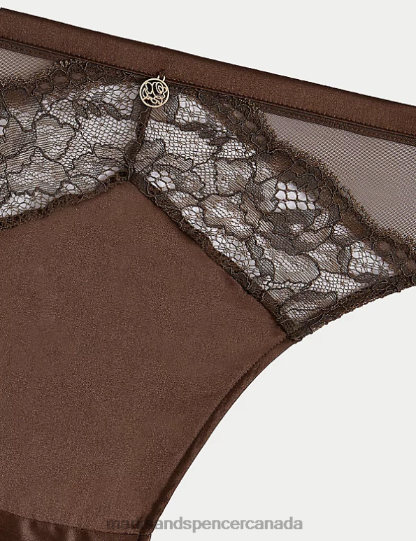 Marks and Spencer Canada - Unisex Rich Quartz Clothing Marks & Spencer Silk & Lace High Leg Knickers 20VTD4480