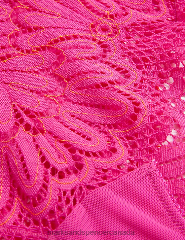 Unisex Rose Pink Clothing Marks & Spencer Nova Lace Brazilian Knickers 20VTD4577 - Marks and Spencer online