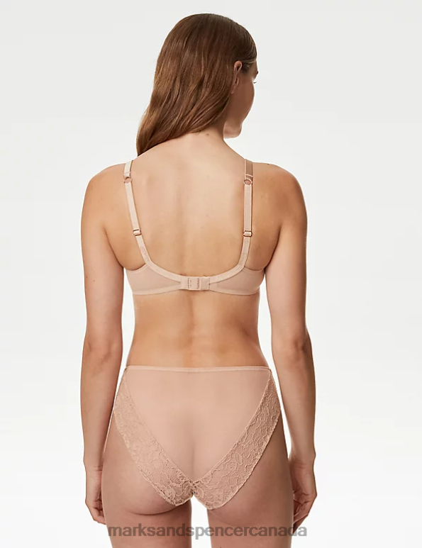 Unisex Rose Quartz Clothing Marks & Spencer Silk & Lace High Leg Knickers 20VTD4479 - Marks and Spencer outlet