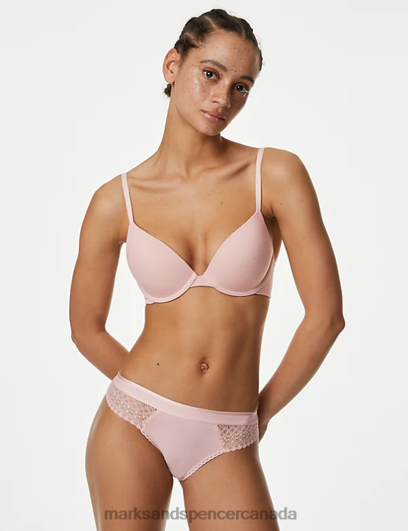 Unisex Soft Pink Clothing Marks & Spencer 3pk Cotton Brazilian Knickers 20VTD3870 - Marks and Spencer Canada locations