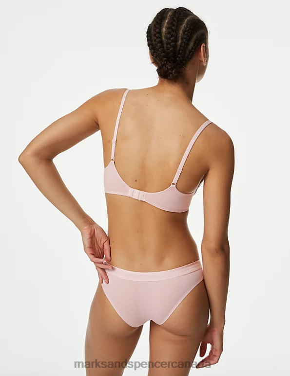 Unisex Soft Pink Clothing Marks & Spencer 3pk Cotton Brazilian Knickers 20VTD3870 - Marks and Spencer Canada locations