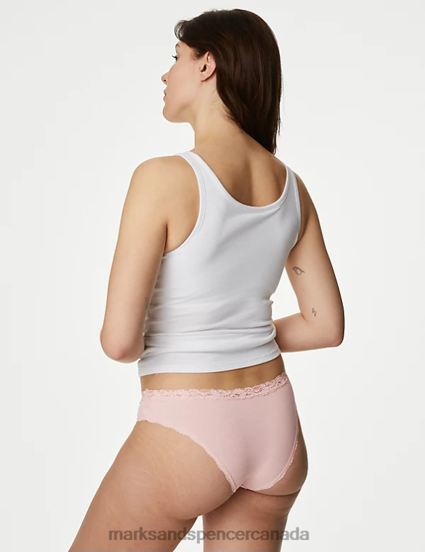 Unisex Soft Pink Clothing Marks & Spencer 3pk Cotton Rich Brazilian Knickers 20VTD4065 - Marks and Spencer online
