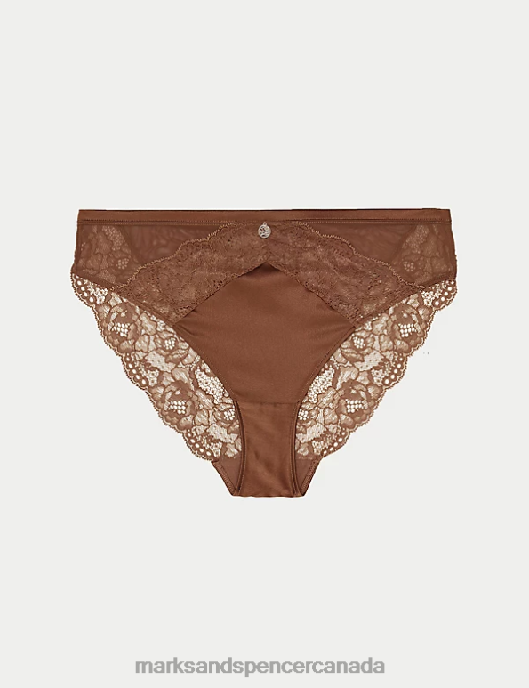 Unisex Topaz Clothing Marks & Spencer Silk & Lace High Leg Knickers 20VTD4478 - Marks and Spencer Canada locations