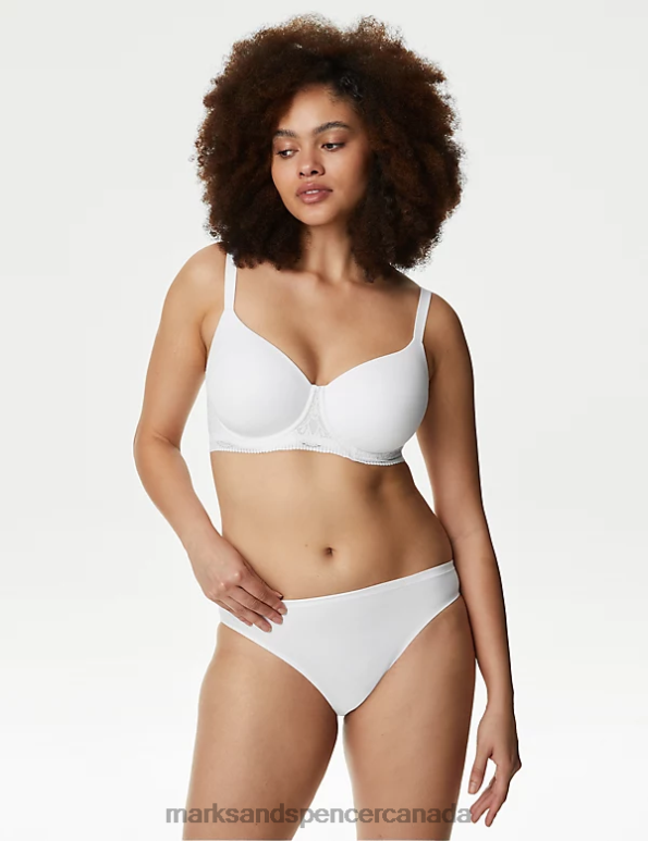 Marks and Spencer near me - Unisex White Clothing Marks & Spencer 3pk Body Soft High Leg Knickers 20VTD4371