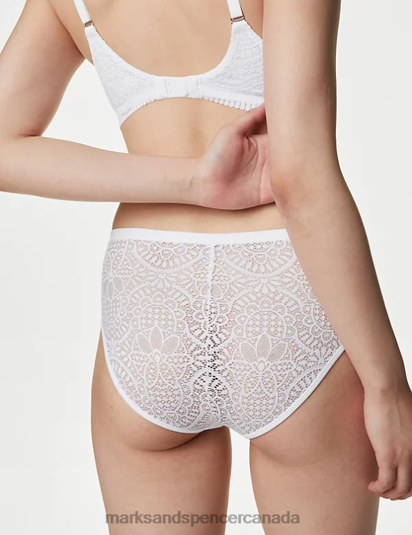 Unisex White Clothing Marks & Spencer 3pk Body Soft High Waisted Brazilian Knickers 20VTD4787 - Marks and Spencer outlet