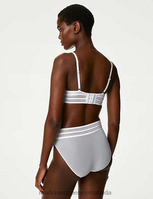 Marks and Spencer sale - Unisex White Clothing Marks & Spencer Marseilles High Waisted High Leg Knickers 20VTD4878