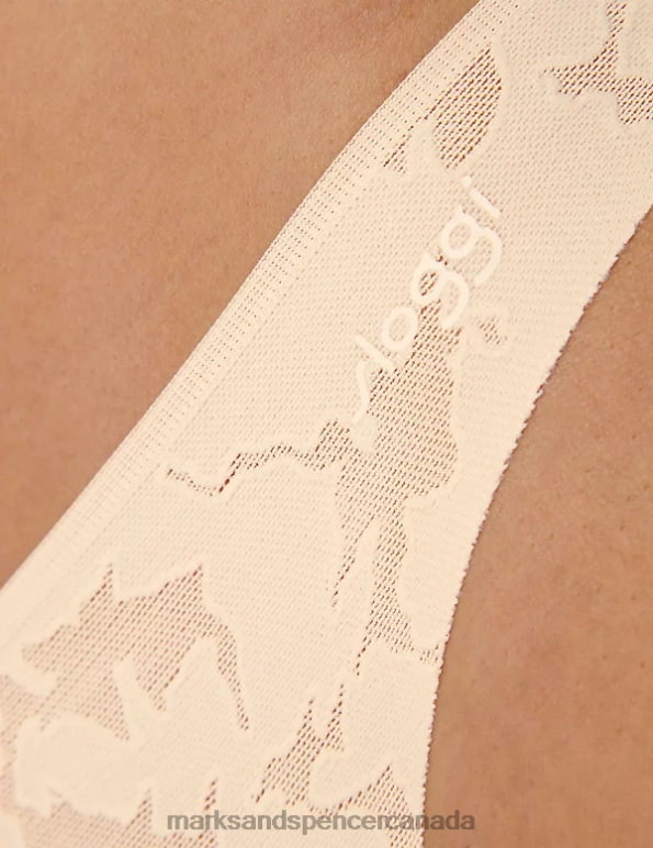 Marks and Spencer Canada - Unisex White Clothing Marks & Spencer Zero Feel Mesh & Lace Brazilian Knickers 20VTD3962