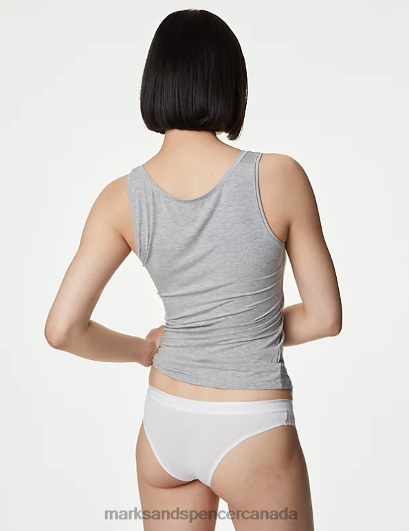 Unisex White Mix Clothing Marks & Spencer 3pk Cotton Brazilian Knickers 20VTD4280 - Marks and Spencer online