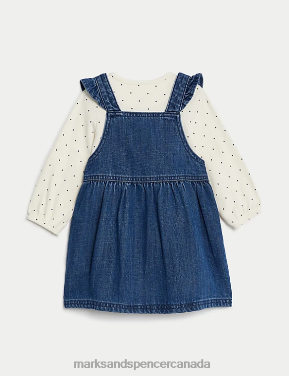 Unisex Denim Clothing Marks & Spencer 3pc Cotton Rich Spot Outfit 20VTD7708 - Marks and Spencer Canada locations