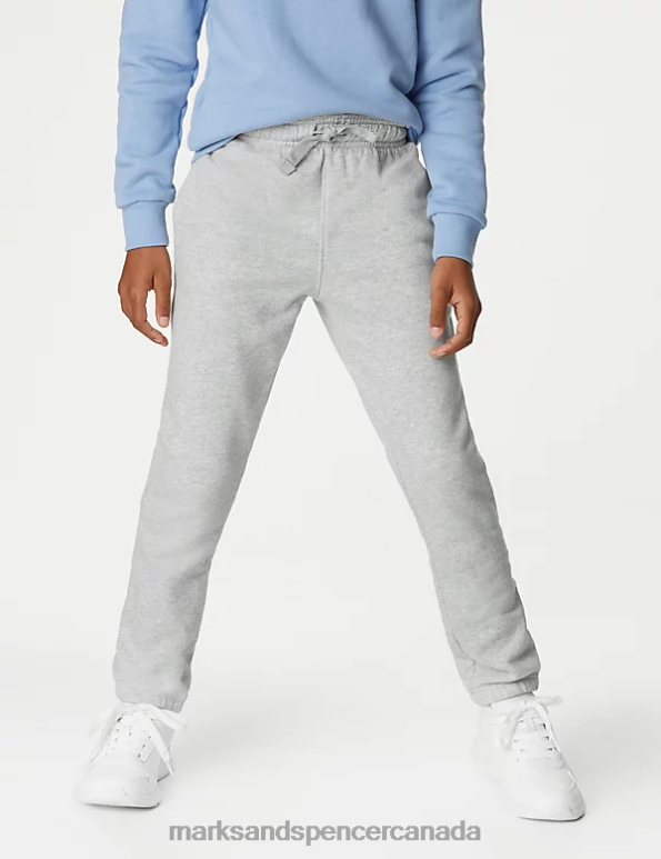 Unisex Mid Grey Clothing Marks & Spencer 2pk Regular Fit School Joggers 20VTD3591 - Marks and Spencer outlet