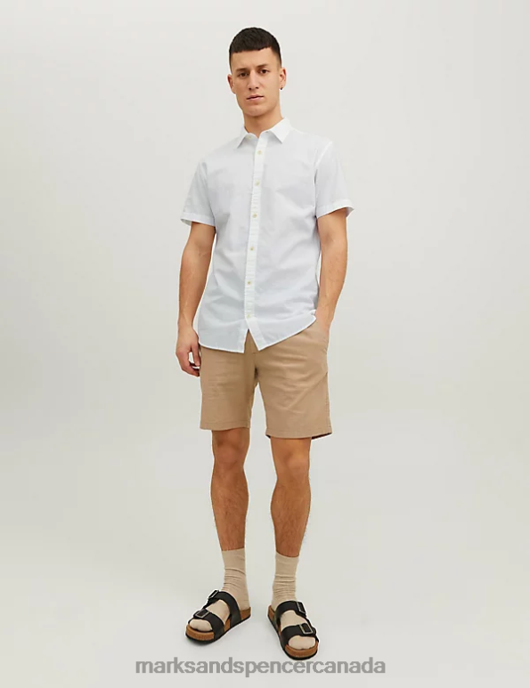 Unisex White Clothing Marks & Spencer Slim Fit Cotton Rich Oxford Shirt 20VTD5952 - Marks and Spencer online