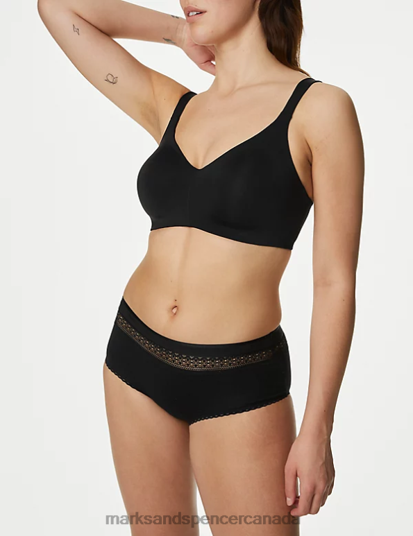 Marks and Spencer sale - Unisex Black Clothing Marks & Spencer 3pk Cotton Rich High Rise Shorts 20VTD4534