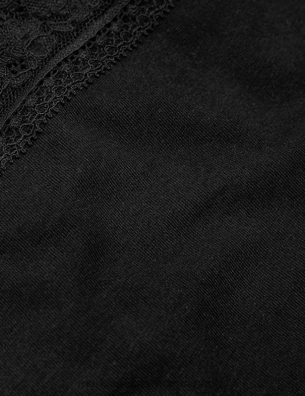 Unisex Black Clothing Marks & Spencer 5pk Cotton Lycra & Lace High Rise Shorts 20VTD3899 - Marks and Spencer Canada locations