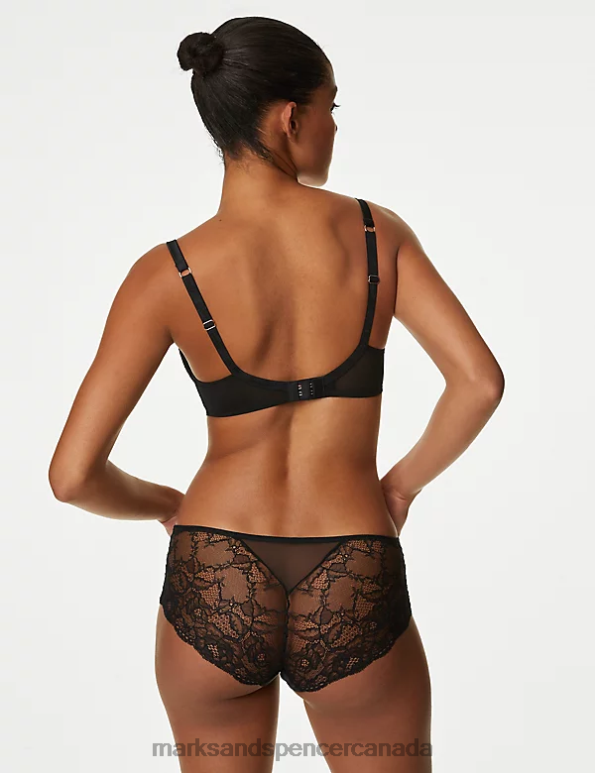 Unisex Black Clothing Marks & Spencer Lace Shorts With Silk 20VTD4508 - Marks and Spencer outlet