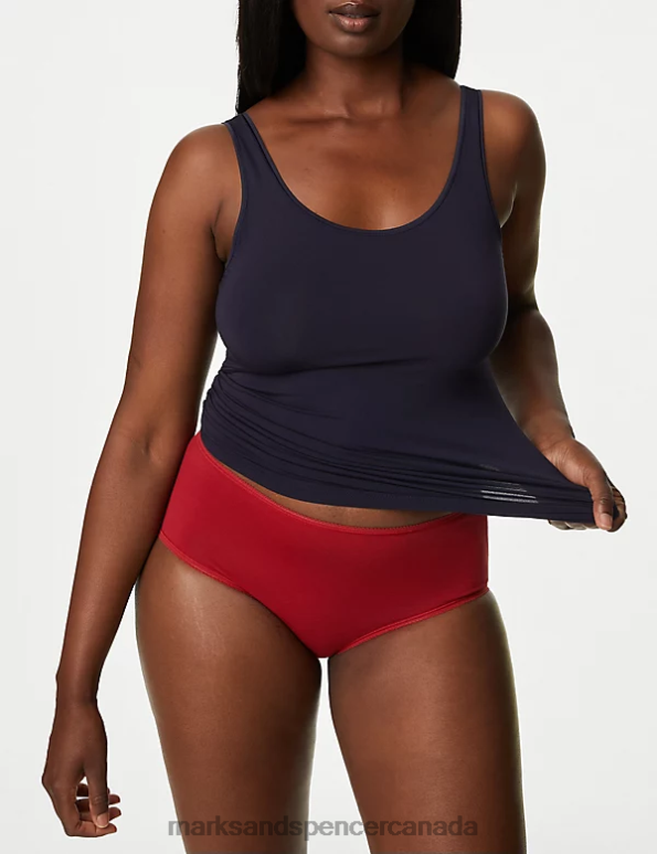 Unisex Bright Pink Mix Clothing Marks & Spencer 5pk Cotton Lycra Printed High Rise Shorts 20VTD3940 - Marks and Spencer Canada locations