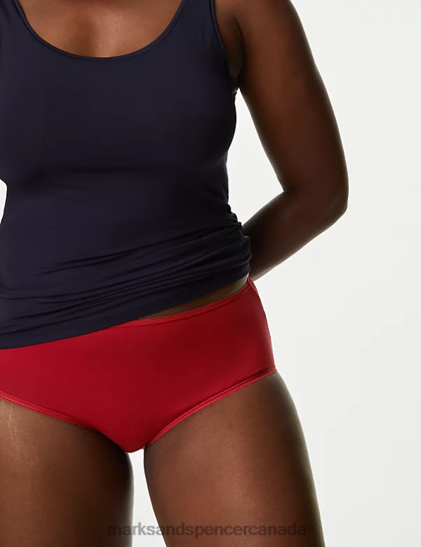 Unisex Bright Pink Mix Clothing Marks & Spencer 5pk Cotton Lycra Printed High Rise Shorts 20VTD3940 - Marks and Spencer Canada locations