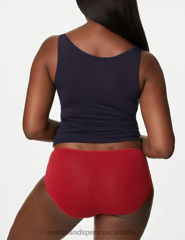 Unisex Bright Pink Mix Clothing Marks & Spencer 5pk Cotton Lycra Printed High Rise Shorts 20VTD3940 - Marks and Spencer Canada locations