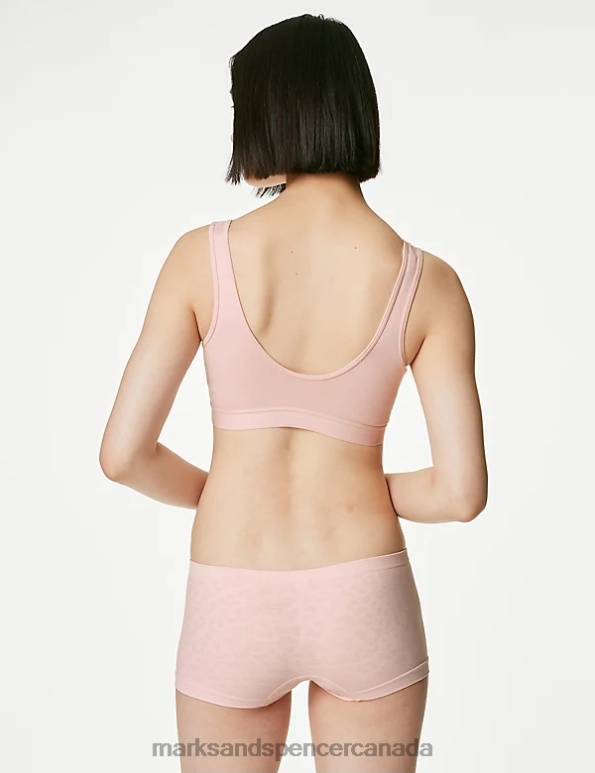 Marks and Spencer sale - Unisex Light Pink Mix Clothing Marks & Spencer 3pk Seamless Low Rise Knicker Shorts 20VTD3768
