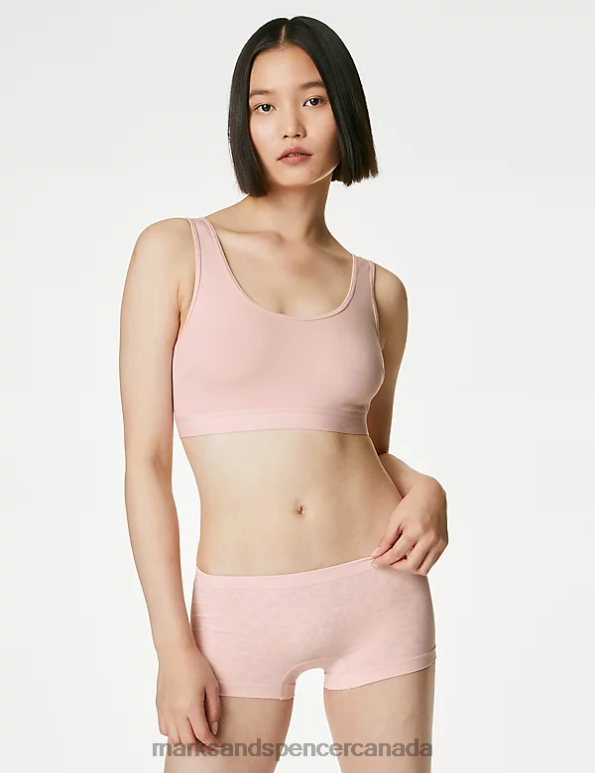 Marks and Spencer sale - Unisex Light Pink Mix Clothing Marks & Spencer 3pk Seamless Low Rise Knicker Shorts 20VTD3768