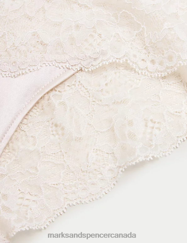 Unisex Pale Opaline Clothing Marks & Spencer Lace Shorts With Silk 20VTD4081 - Marks and Spencer outlet