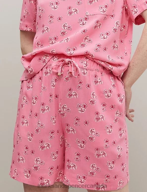 Unisex Pink Mix Clothing Marks & Spencer Floral Print Pyjama Shorts 20VTD3440 - Marks and Spencer outlet