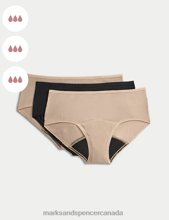 Unisex Rose Quartz Clothing Marks & Spencer 3pk Heavy Absorbency Period Knicker Shorts 20VTD3800 - Marks and Spencer online