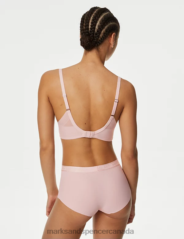 Marks and Spencer Canada - Unisex Soft Pink Clothing Marks & Spencer 3pk Body Define High Rise Shorts 20VTD3841