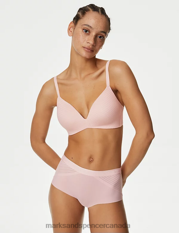 Marks and Spencer Canada - Unisex Soft Pink Clothing Marks & Spencer 3pk Body Define High Rise Shorts 20VTD3841