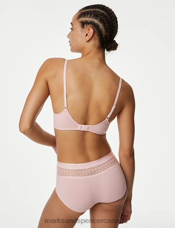 Marks and Spencer near me - Unisex Soft Pink Clothing Marks & Spencer 3pk Cotton Rich High Rise Shorts 20VTD4533