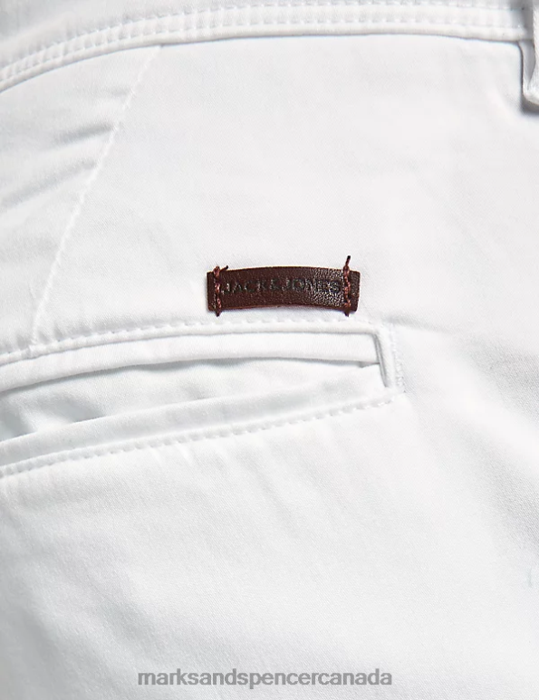 Marks and Spencer Canada - Unisex White Clothing Marks & Spencer Regular Fit Chino Shorts 20VTD6691