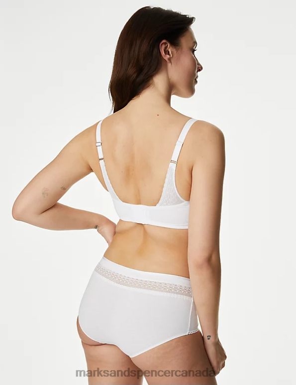 Marks and Spencer near me - Unisex White Mix Clothing Marks & Spencer 3pk Cotton Rich High Rise Shorts 20VTD4103