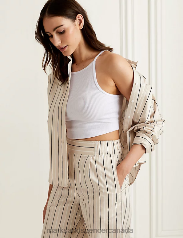 Marks and Spencer Canada - Unisex Opaline Clothing Marks & Spencer Pure Cotton Lounge Trousers 20VTD3583