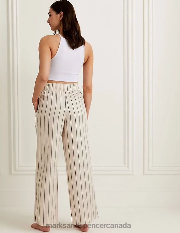 Marks and Spencer Canada - Unisex Opaline Clothing Marks & Spencer Pure Cotton Lounge Trousers 20VTD3583