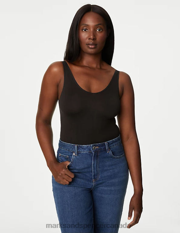 Unisex Black Lingerie Marks & Spencer Light Control Seamless Shaping Body 20VTD4463 - Marks and Spencer Canada locations