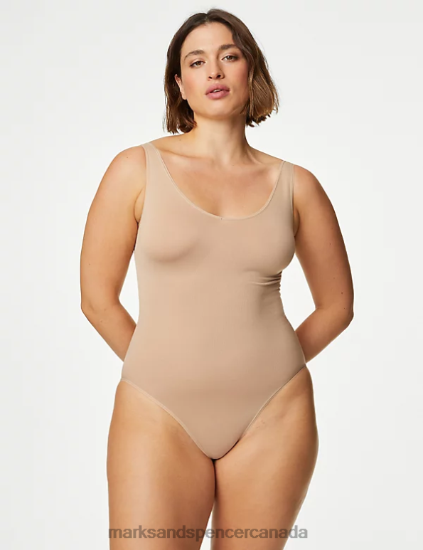 Unisex Rose Quartz Lingerie Marks & Spencer Light Control Seamless Shaping Body 20VTD4813 - Marks and Spencer outlet