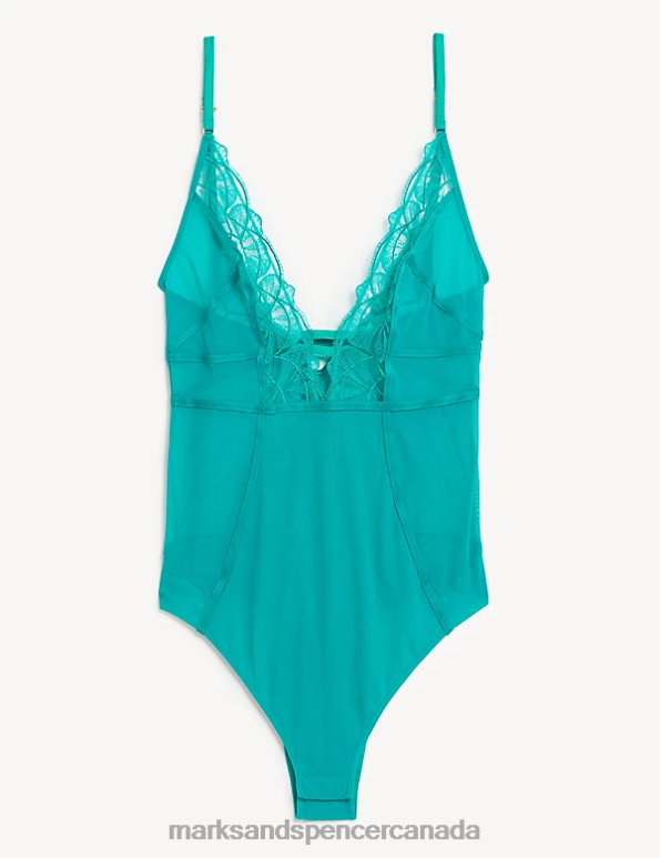 Unisex Emerald Lingerie Marks & Spencer Maya Lace & Mesh Body 20VTD4111 - Marks and Spencer online