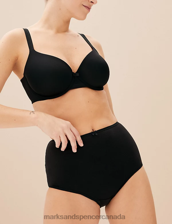 Unisex Black Lingerie Marks & Spencer 10pk Cotton Lycra Full Briefs 20VTD3687 - Marks and Spencer Canada locations
